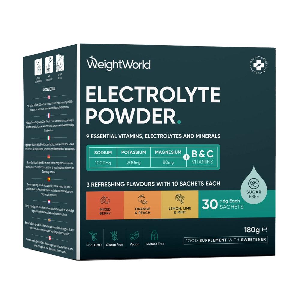 WeightWorld Elektrolytpulver i breve med natrium, kalium og magnesium
