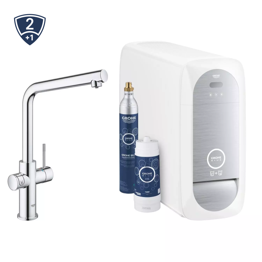 GROHE Blue Home vandanlæg med Duo L-tud vandhane i krom