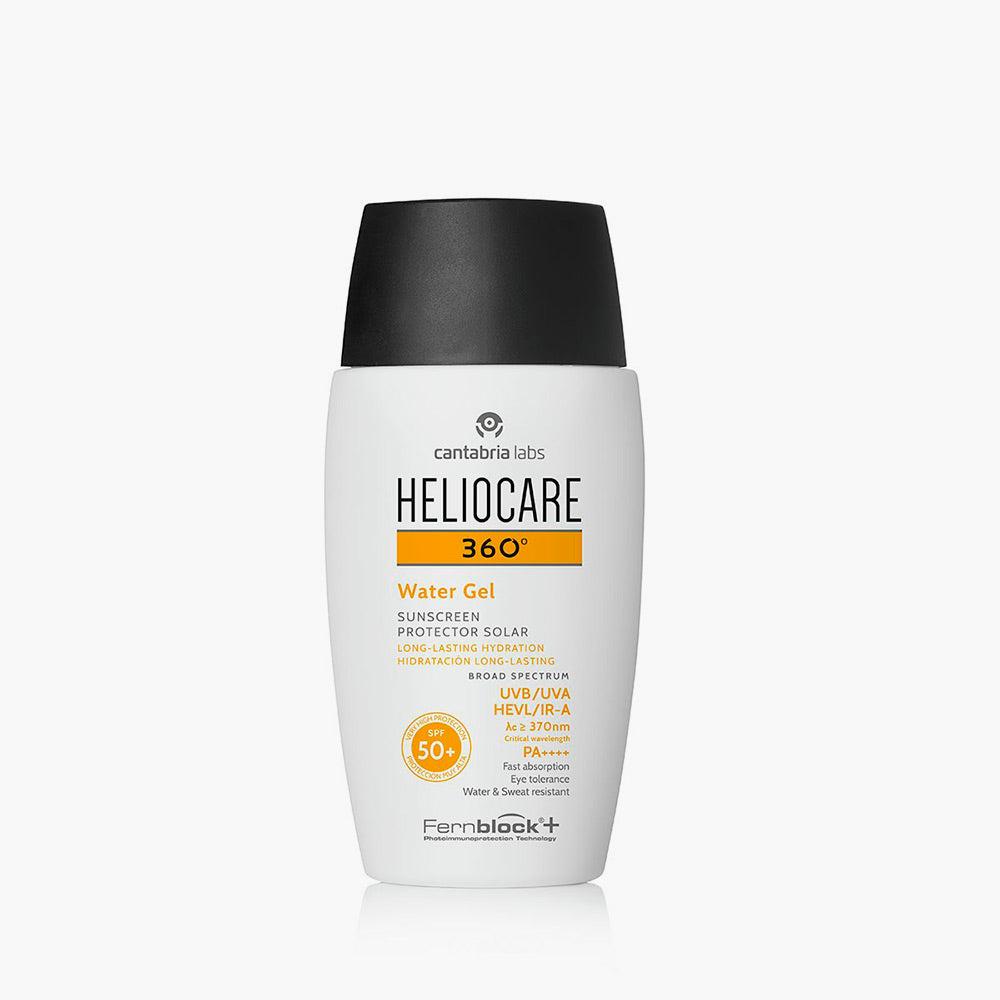Heliocare 360 Water Gel SPF 50 plus transparent ansigtssolcreme i gelflaske