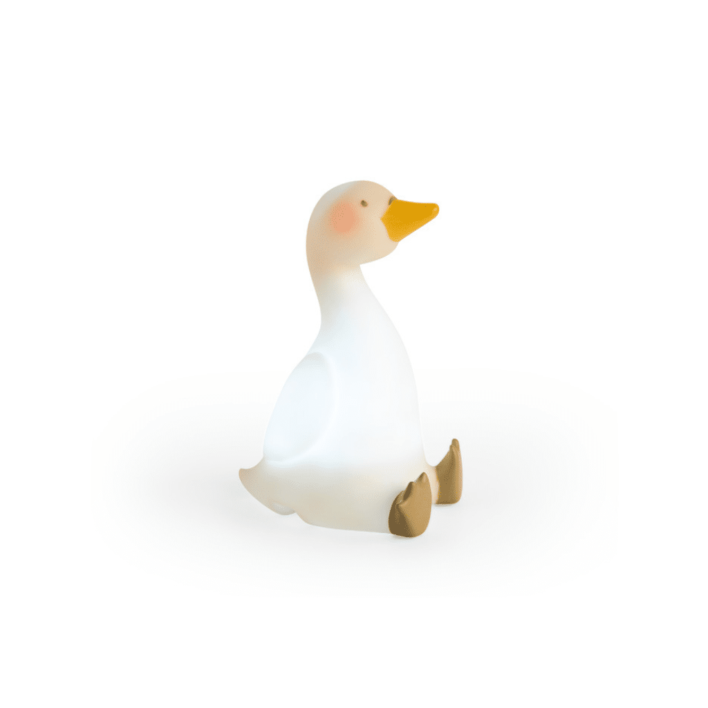 Moulin Roty natlampe formet som en svaneunge, USB-opladelig, i blødt lys