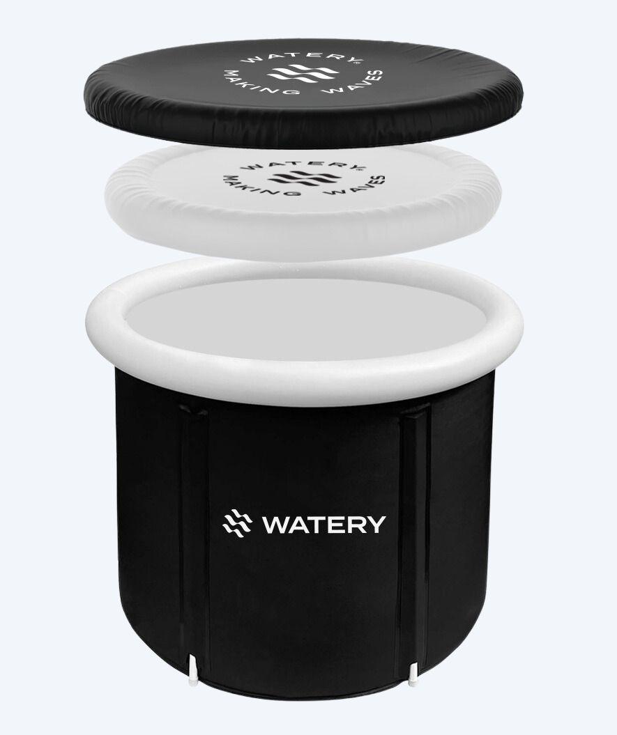 Watery oppustelig isbad Hero sort - rundt isbad kar til haven