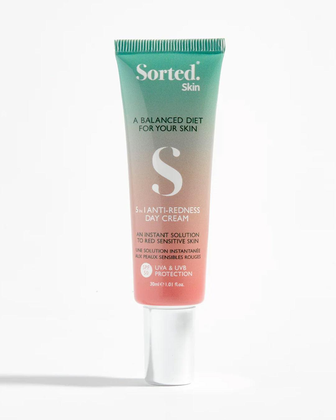 Sorted Skin 5 in 1 Anti-Redness Day Cream SPF50 — dagcreme mod rødme med solbeskyttelse