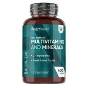 WeightWorld Multivitaminer og Mineraler 400 tabletter hvid dåse
