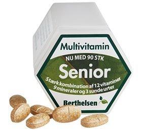 Berthelsen Senior Multivitamin 90 tabletter mørkegrøn dåse