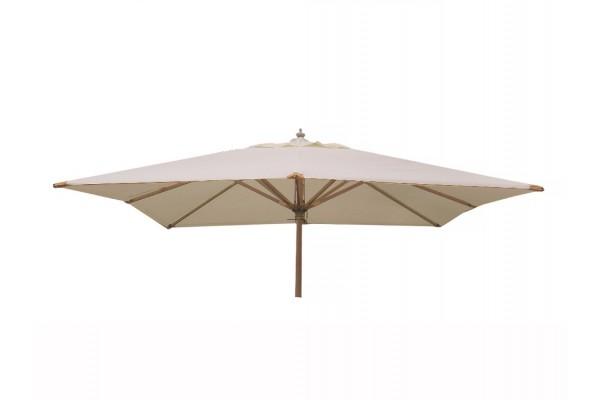 Naturfarvet Signe markedsparasol 3x3 meter med firkantet dug til terrasse