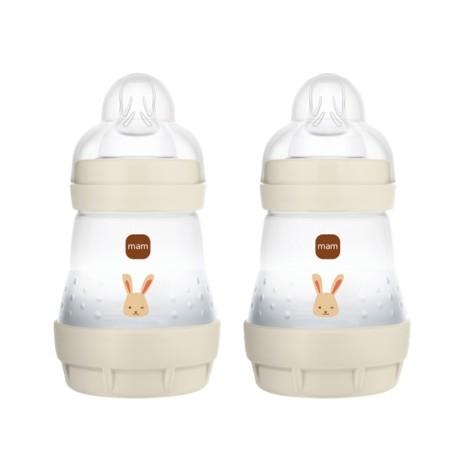 MAM Easy Start Anti-Colic 2-pak sutteflasker 160 ml i hvid plast til nyfødte