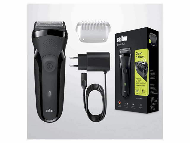 Braun Series 3 300 elektrisk folie-barbermaskine i sort