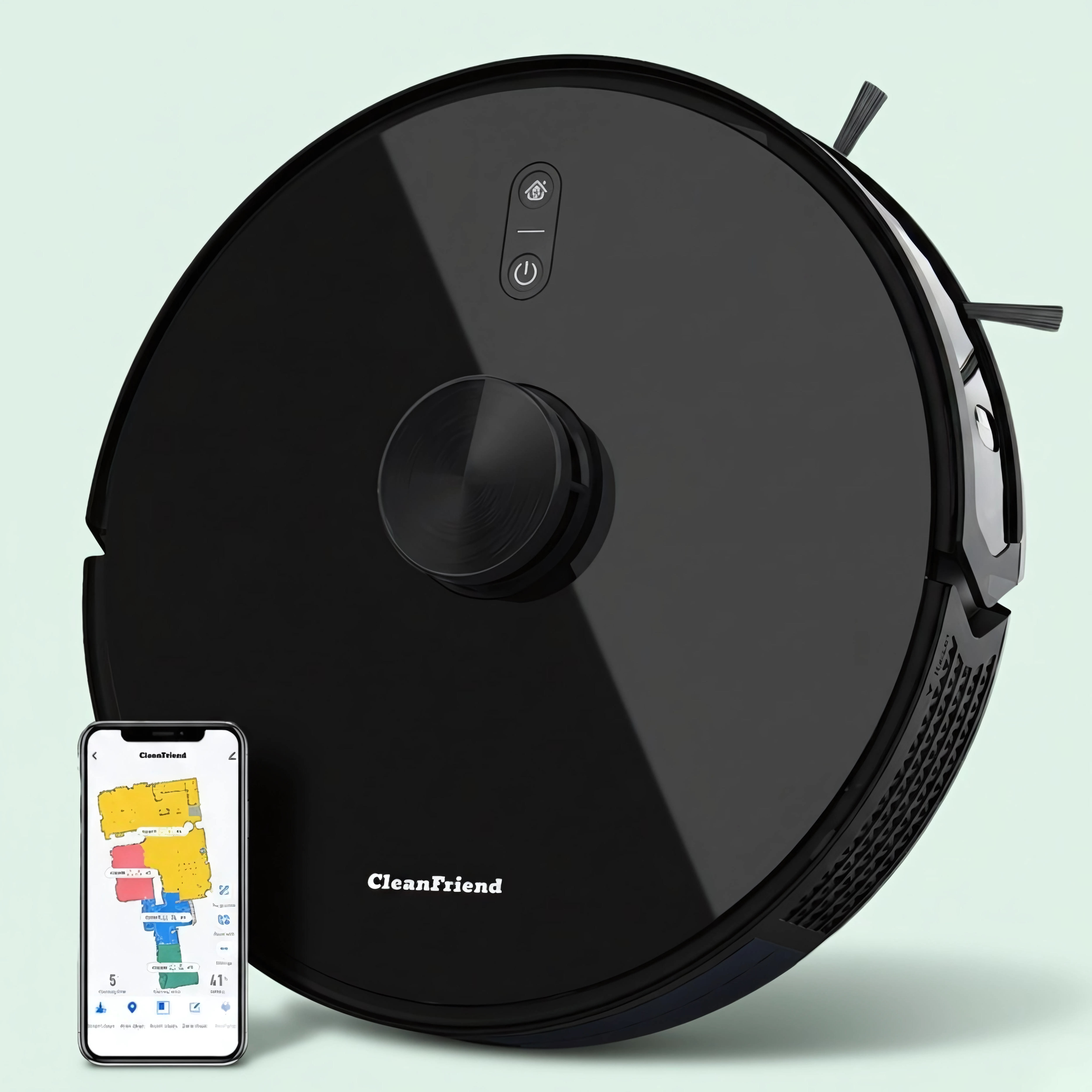 CleanFriend 360 Ultra robotstøvsuger med 360-graders navigation og gulvvaskfunktion
