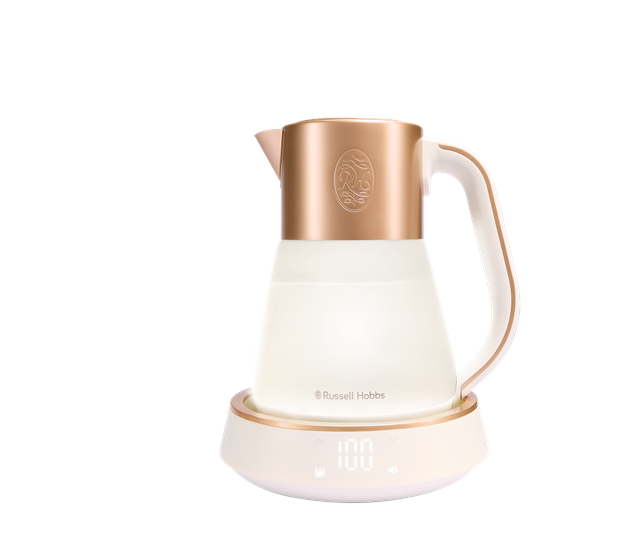 Russell Hobbs Calm elkedel i mat hvid med trinløs temperaturindstilling