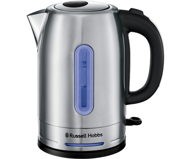 Russell Hobbs Quiet Kettle elkedel i grå med støjdæmpende konstruktion