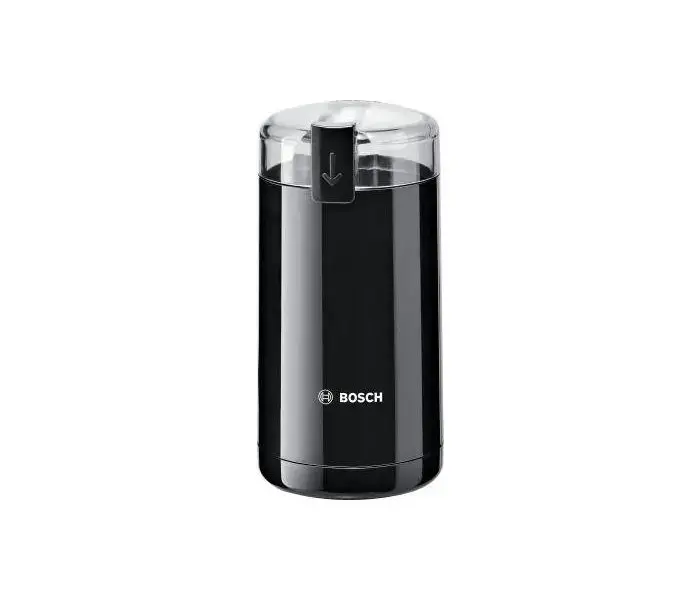 Bosch elektrisk knivkaffekværn med transparent låg og rustfri bønnebeholder