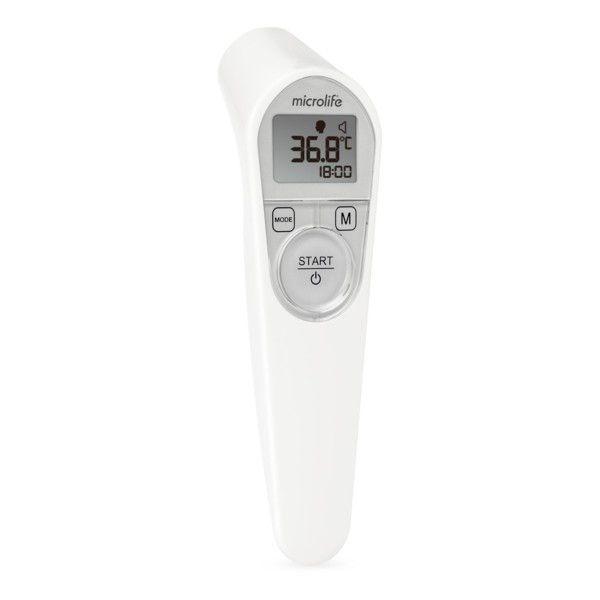 Microlife NC 200 berøringsfrit pandetermometer med display og måleknap