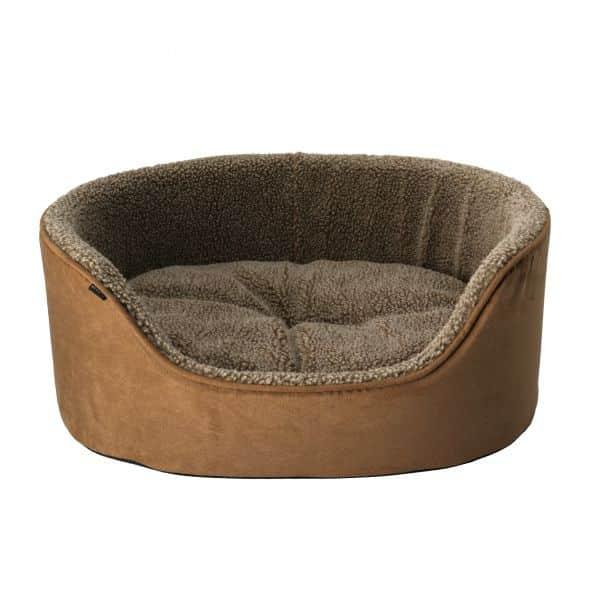 Sherpa hundeseng med vandafvisende nylon og blød indvendig sherpa
