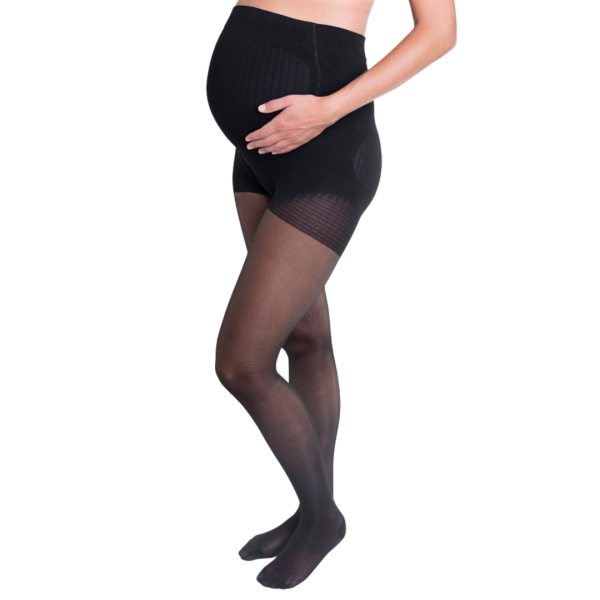SupCare graviditets støttestrømpebukser nylon 70 denier sort til gravide