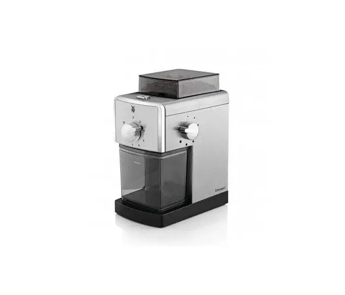 WMF Stelio elektrisk kaffekværn i børstet rustfrit stål med 180 grams kapacitet