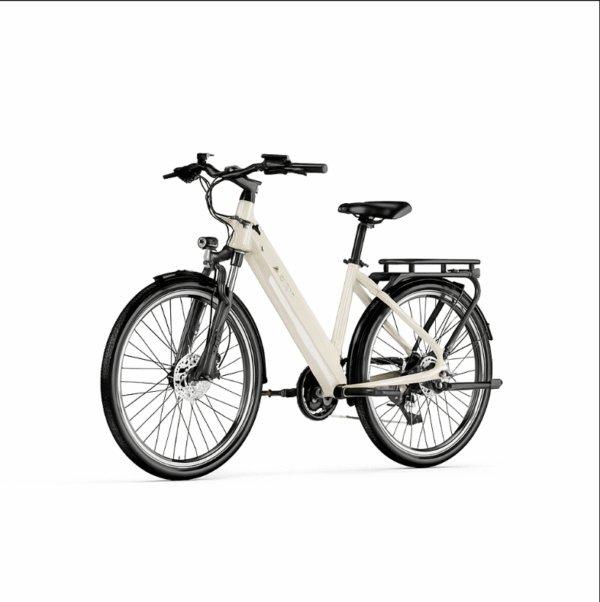 A-SPADZ Cavet Qreate City Air elcykel i hvid med lav indstigning