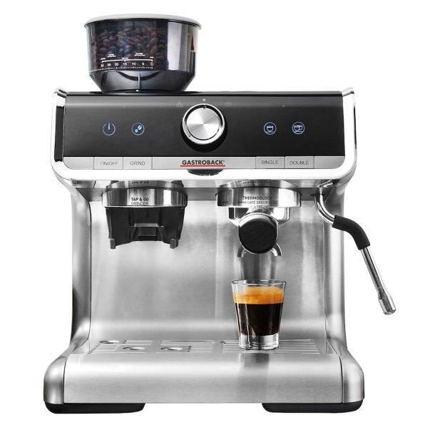 Gastroback Design Espresso Barista Pro med integreret kværn i sølv
