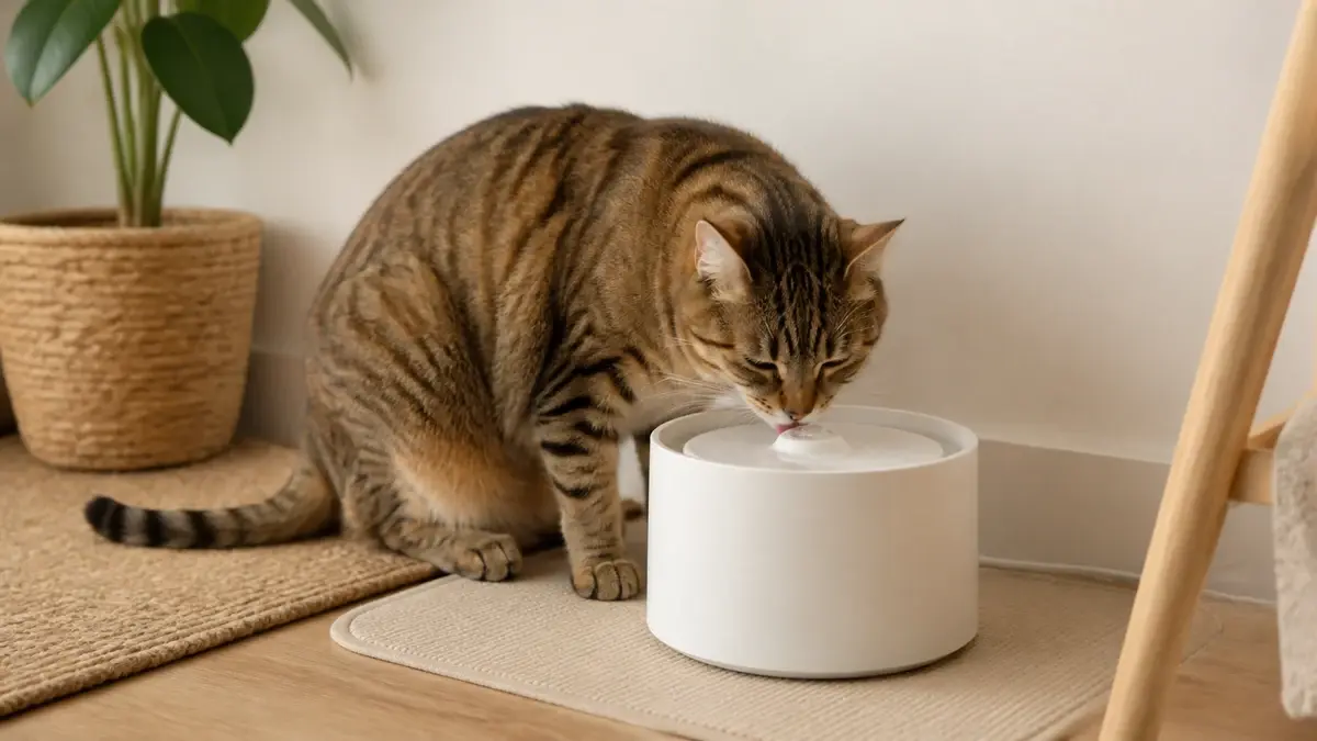 Drikkefontæne til kat - test af fem modeller i 2026