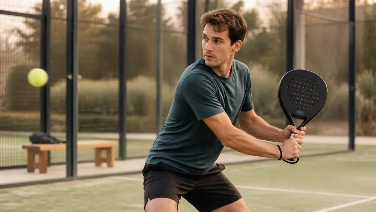 Illustration af padel bat klar til kamp