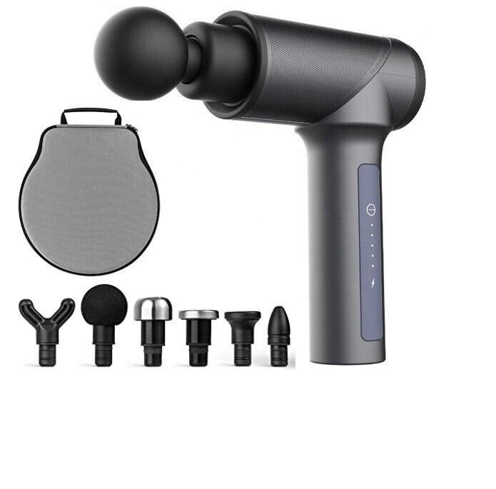 Swehealth Massagepistol Mini — kompakt massagepistol med 6 hoveder og 10 mm amplitude