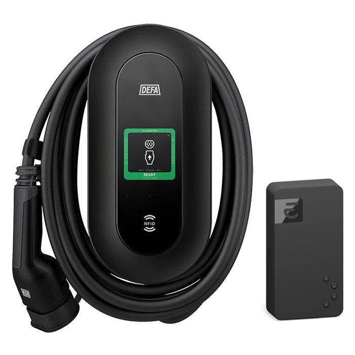 DEFA Power Solar 22 kW ladestation med display og 6 meter kabel