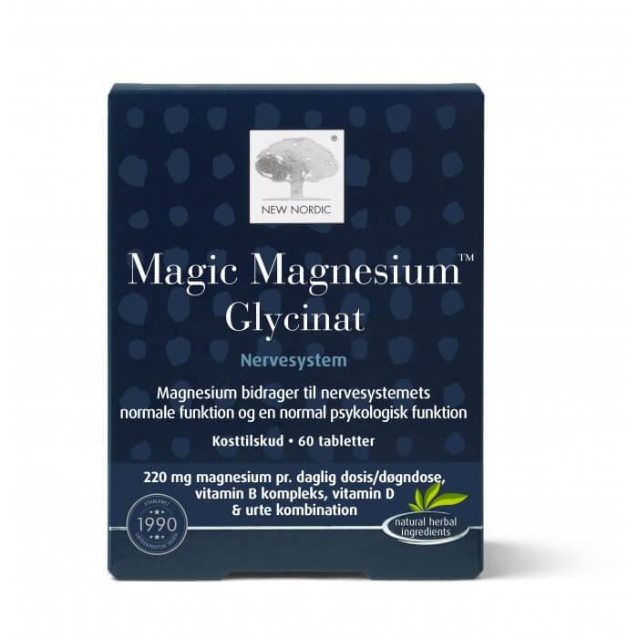 New Nordic Magic Magnesium Glycinat, 60 tabletter med B6