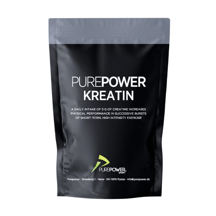 PurePower kreatin neutral pulver 300g hvid beholder
