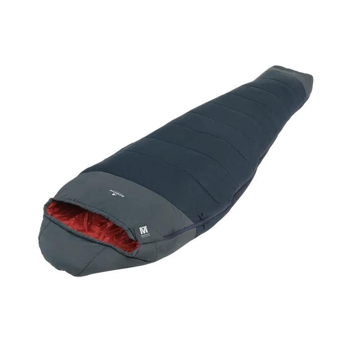 Robens Moraine II +5°C fibersovepose i mummieform, sort og grå
