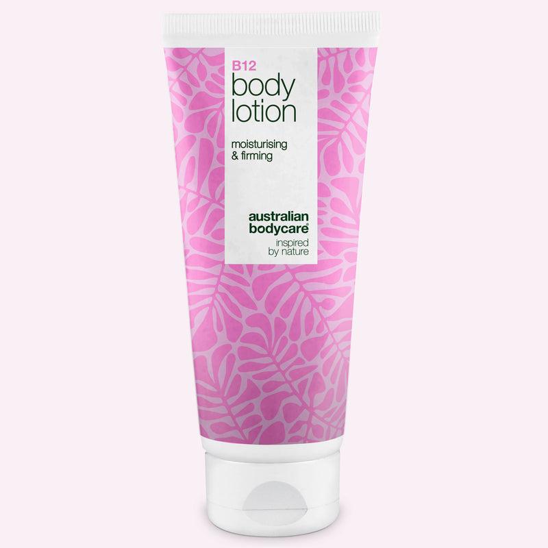 Australian Bodycare B12 Body Lotion 200 ml på hvid baggrund