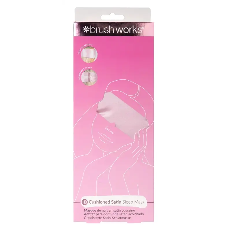 Brushworks Cushioned Satin Sleep Mask med polstret satinstof