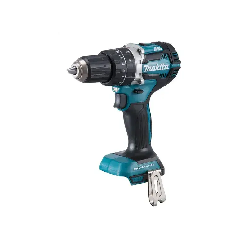Makita DHP484Z 18V slagboremaskine i blå og sort på hvid baggrund