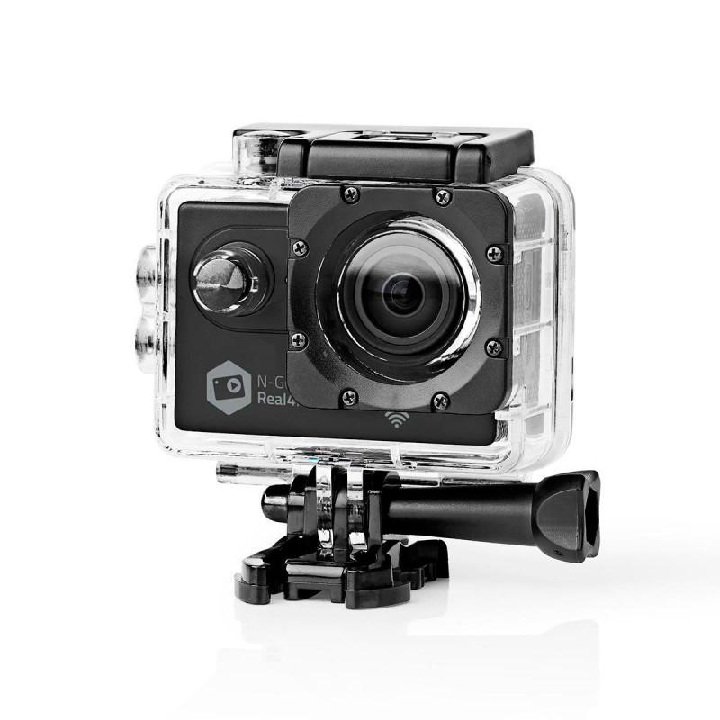Nedis ACAM61BK action kamera 4K med vandtæt etui og dobbeltskærm