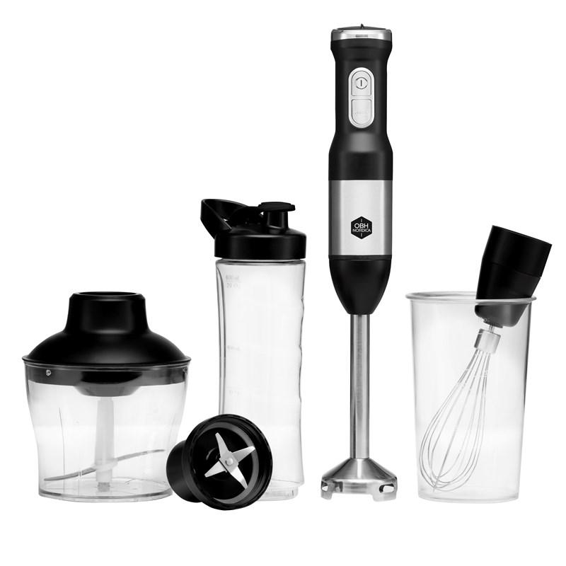 OBH Nordica PrecisionMix 7713 stavblender med takeaway-flaske, hakker og piskeris
