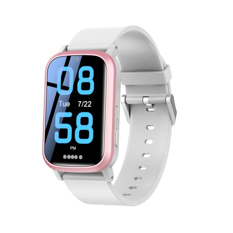 FA58 4G GPS smartwatch i rosegold med SOS-knap til børn og ældre